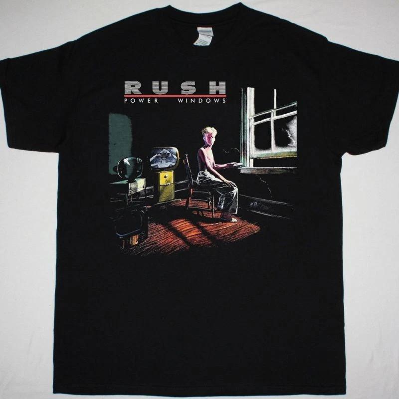 Футболка Rush Band Power WIndown Черная Хлопковая Полный Размер S-5XL Унисекс Футболка XXXXL