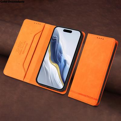 Magnetic Leather Case For iPhone 17 Pro Max 16 15 14 13 12 11 17 Air 16 15 Plus 16e SE2 SE3 Flip Wallet Card Slots Cover Funda