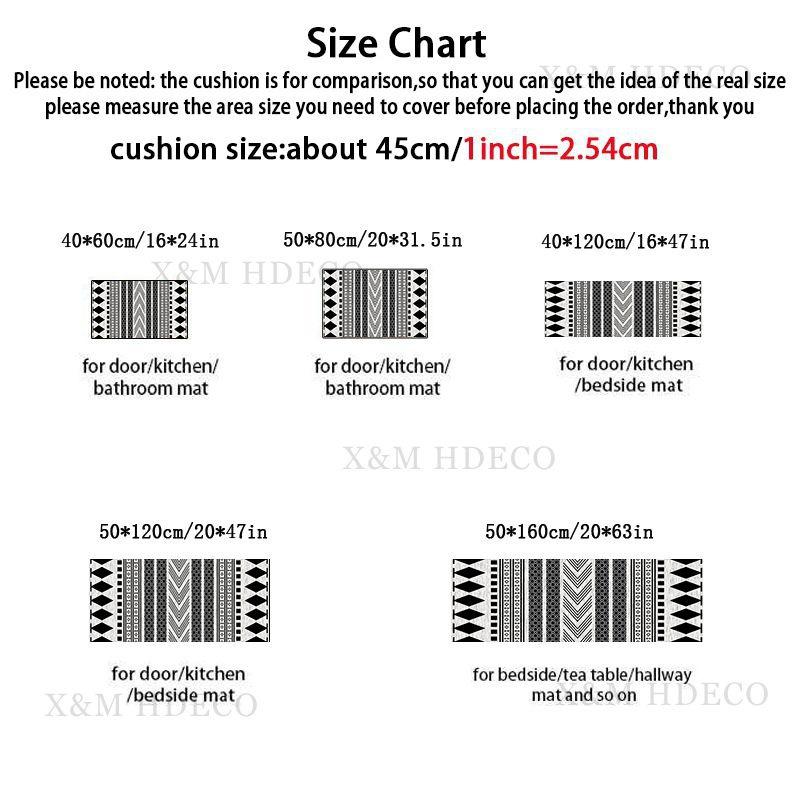 X&M HDeco Moroccan Boho Distressed Non-Shedding Stain Resistant Floor Rugs Living Room Bathroom Kitchen Area Rug(40*60/50*80/40*120/50*120/50*160cm)