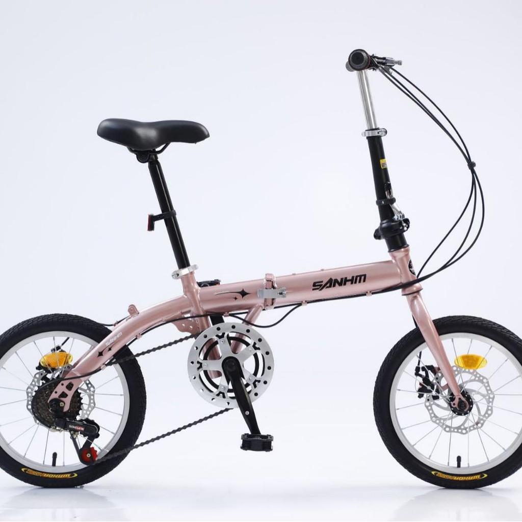 16-Inch Folding Variable Speed Bicycle for Adults and Students - Portable Leisure and Gift Bike