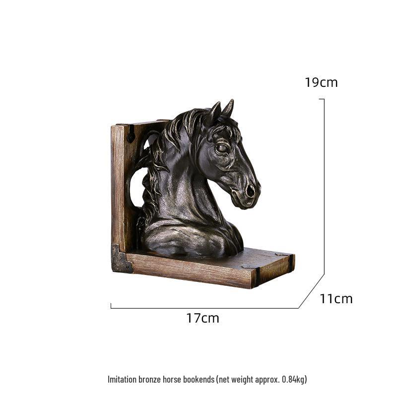 

Книжные подставки в американском стиле «Голова лошади» из смолы для офиса, дома или кабинета