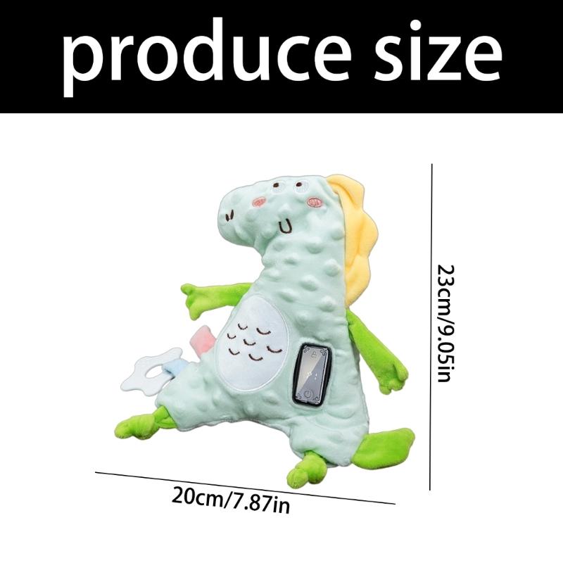 Soft Plush Infant Soothing Toy 3 Calming Sounds 4 Vibration Modes Safe Comfortable Fabric Travel Friendly Design