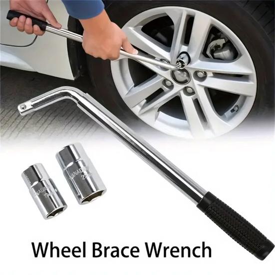 Telescopic Wheel Wrench Socket 380-550mm Retractable RV Sleeve Tire Nut Retractable Tire Nut Wrench Wheel Tool