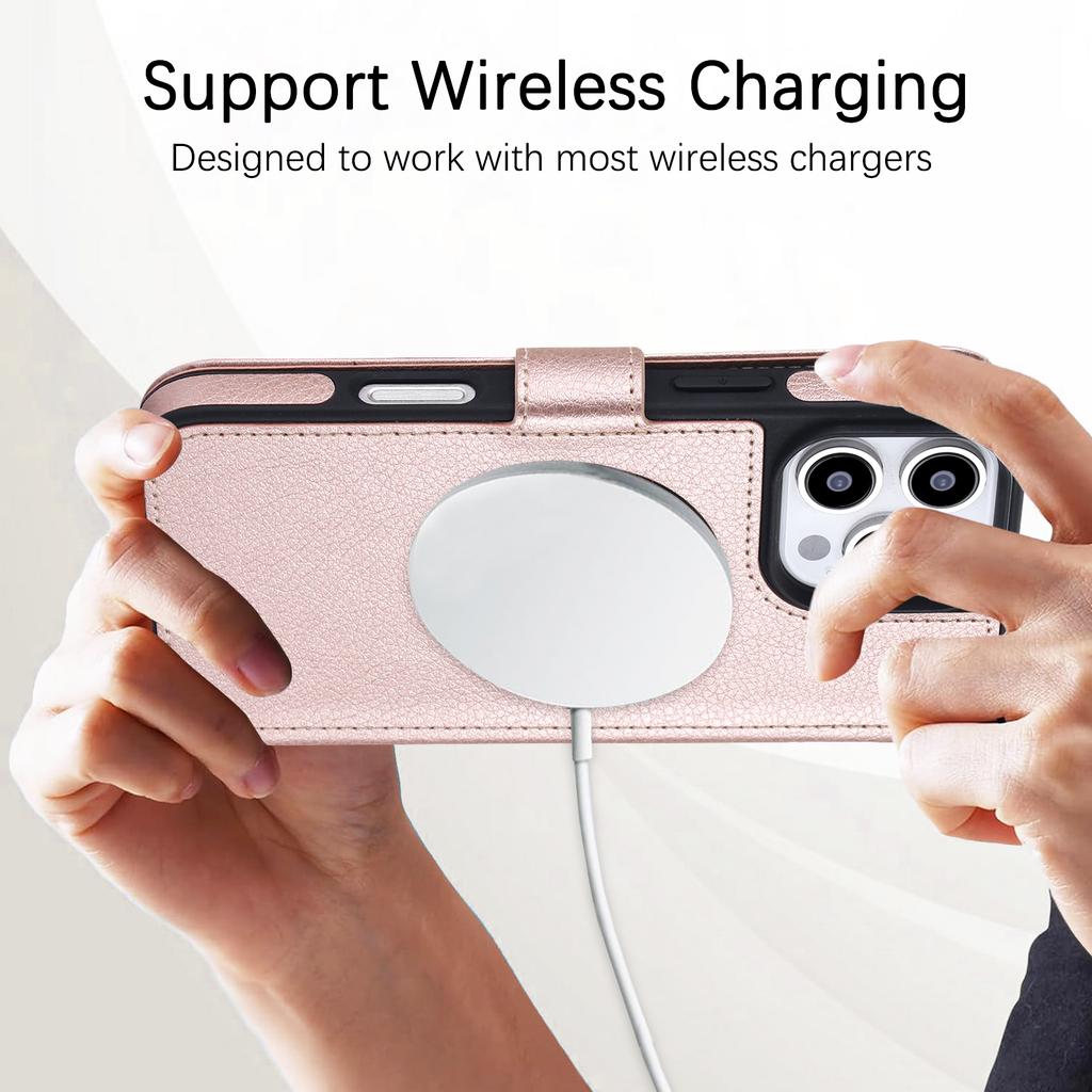Crossbody Long Lanyard Flip Cards Sold Wallet Leather Case for iPhone 17 Pro Max 16 15 14 13 12 For Magsafe Shockproof Cover
