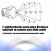 80 Degree Copper Fuels Burners Nozzle With Build In Stainless Steel Filter For Industrial Boilers And Heating Equipment