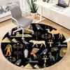 1pc Egyptian Symbols Office Round Area Rug, Under Office Chairs Bedroom Living Room Home Decor, Room Deco