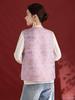Elegant Jacquard Frog Button Mulberry Silk Vest - Women's 2025 Autumn Slimming Cardigan
