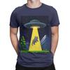 Abducted Pixel UFO Funny Graphic 100 Cotton TShirt UFO Tees Tops For Unisex