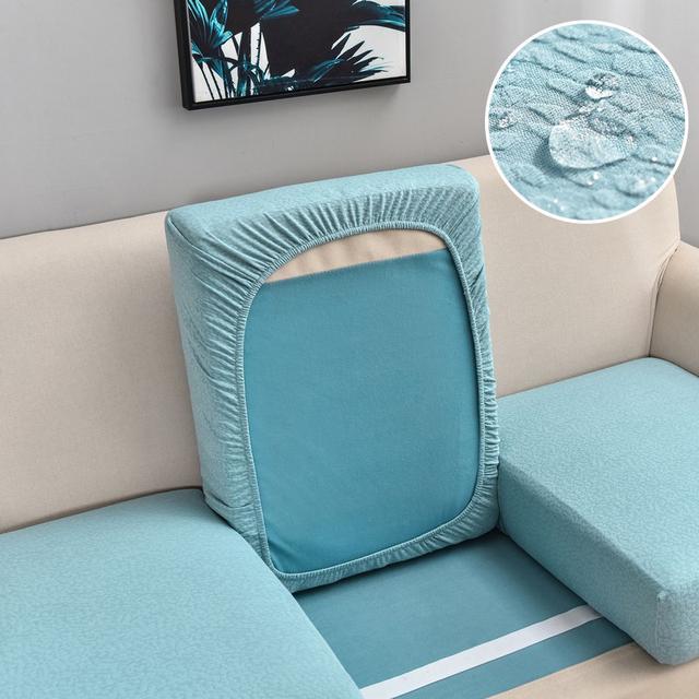 Jacquard Sofa Chair Seat Soft Cushion Cover Flexible Waterproof Sofa Cover For Living Room Furniture Protector For Pets Kids Removable