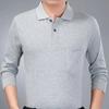 Camisas polo listradas masculinas da moda, novas camisas polo coreanas para negócios, primavera/outono, casuais, manga comprida, bolsos na lapela, roupas masculinas, tops de algodão, 2025