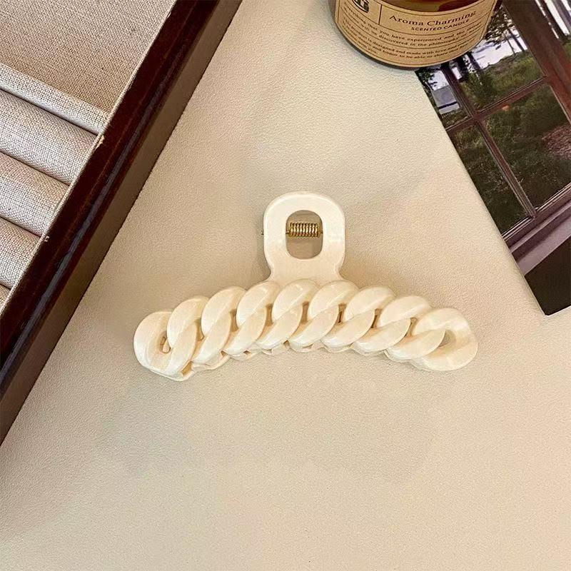 

High-End Milk Coffee Claw Clip: Women s Large Summer Hair Accessory, 2023 Style брудно-білий