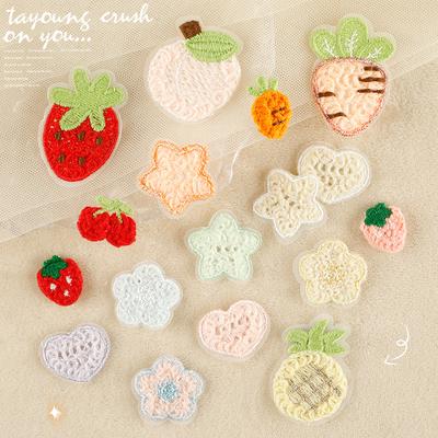 Computer Embroidery Label Jewelry Accessories Embroidery Love Strawberry Clothing Accessories Patch Sticker Handmade Diy Cloth Label Cloth Sticker