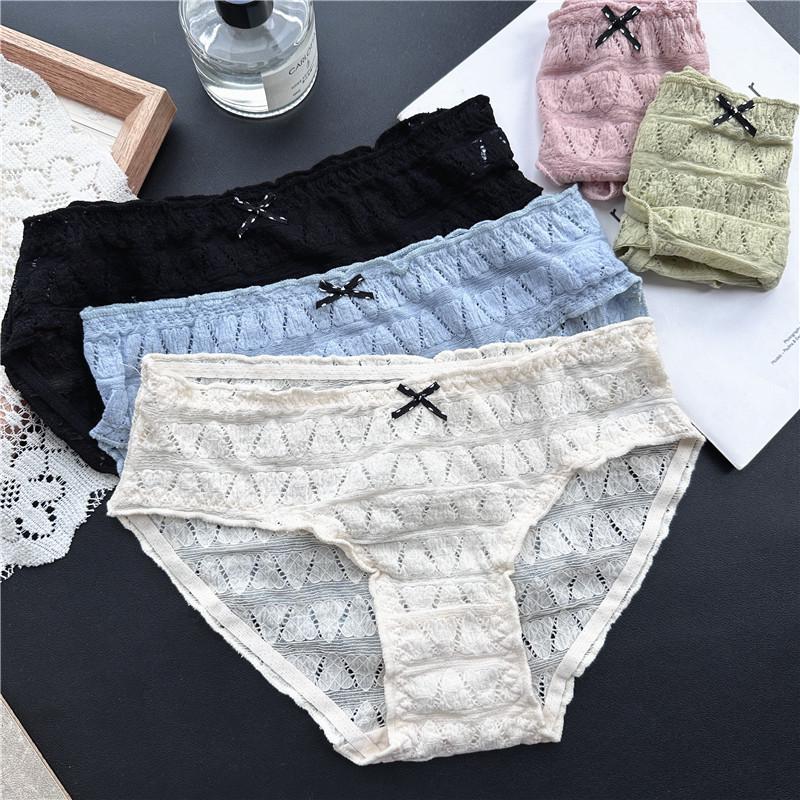 Clearance Ice Silk Lace Low-Rise Women's Panties