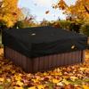 220x220x30cm Waterproof & UV Resistant Hot Tub Cover Protector Square Spa Cover Caps for Outdoor Garden Backyard Poolside Use