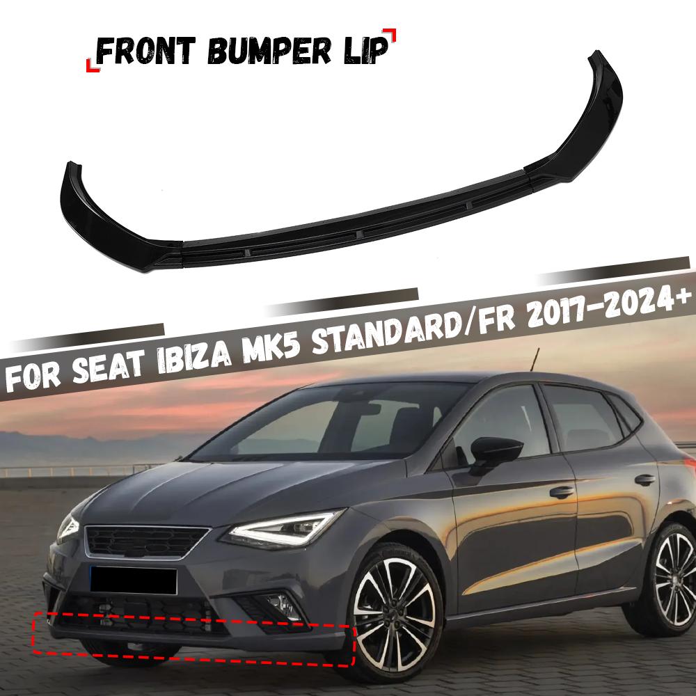 Front Bumper Splitter Lip Diffuser Body Kit Spoiler Trim For Seat Ibiza MK5 Standard/FR 6F KJ1 2017-2024+ Bodykit Tuning