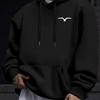 Men's Casual Hoodie Bird Print Comfortable Long Sleeve Outdoor Autumn and Winter Hoodie