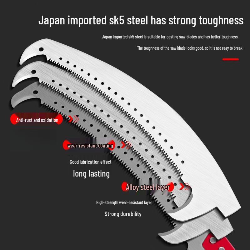 Jundingying 2.5M Stainless Steel Telescopic Pole Saw