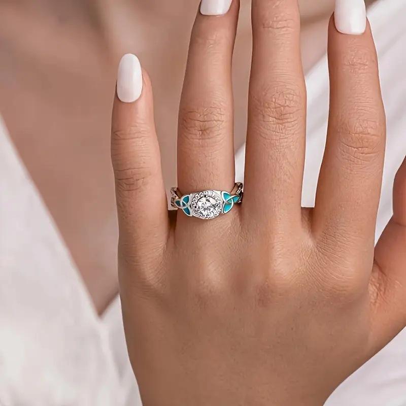 Gorgeous Luxury Rings for Women Wedding Engagement Accessories Unique Female Ring Fashion Jewelry Gifts