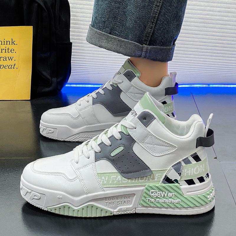 2025 spring retro polished men's shoes, new summer mesh breathable casual sports thick sole heightening dad trendy shoes