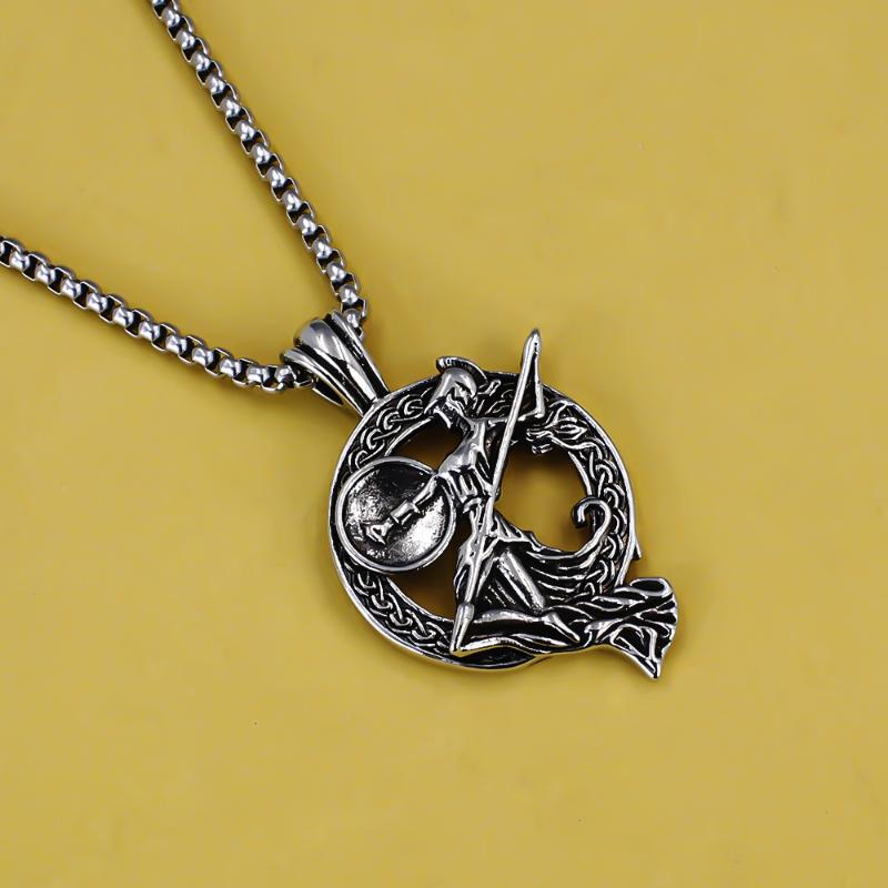 Retro Norse Mythology Double Raven Tree Of Life Pendant Necklace For Men Personality Charm Hip Hop Cool Casual Jewelry Gift