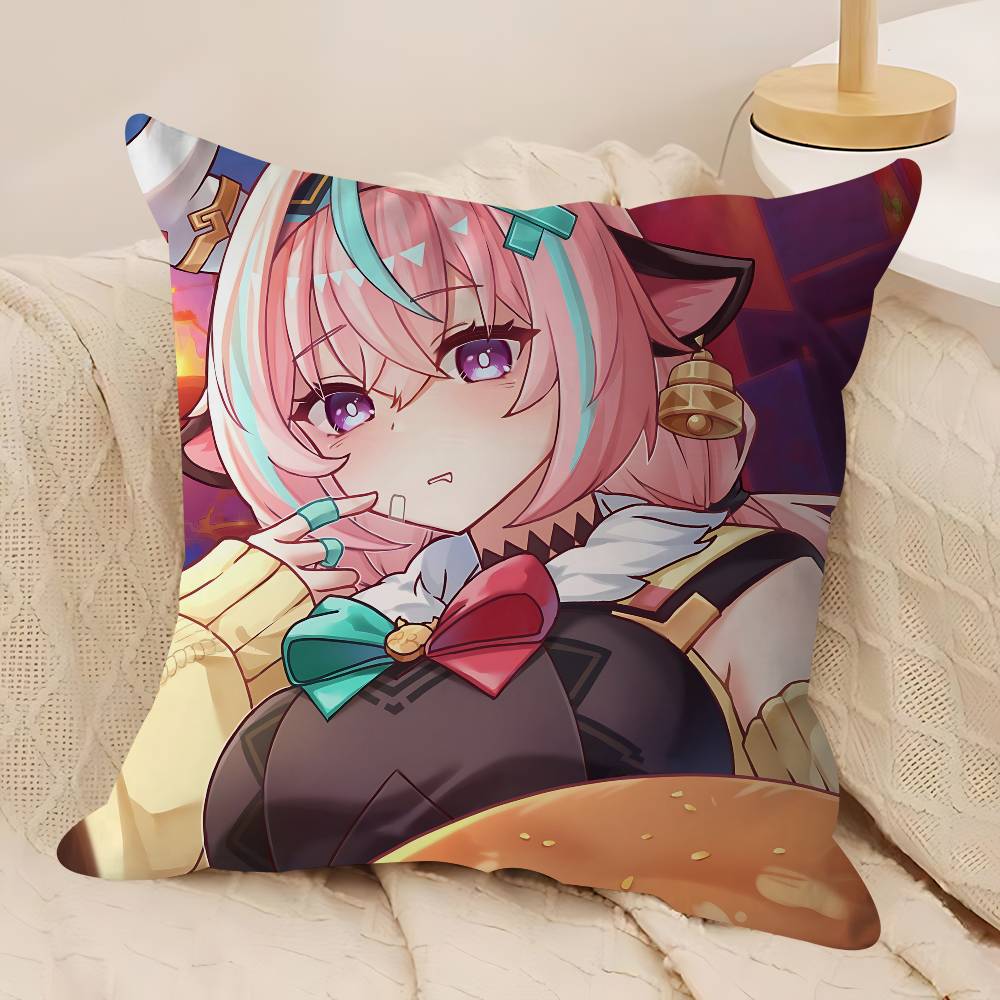 Genshin V-Varesa Cushion Cover Pillow Cover Decor Pillowcase Printed Cushion Case For Couch