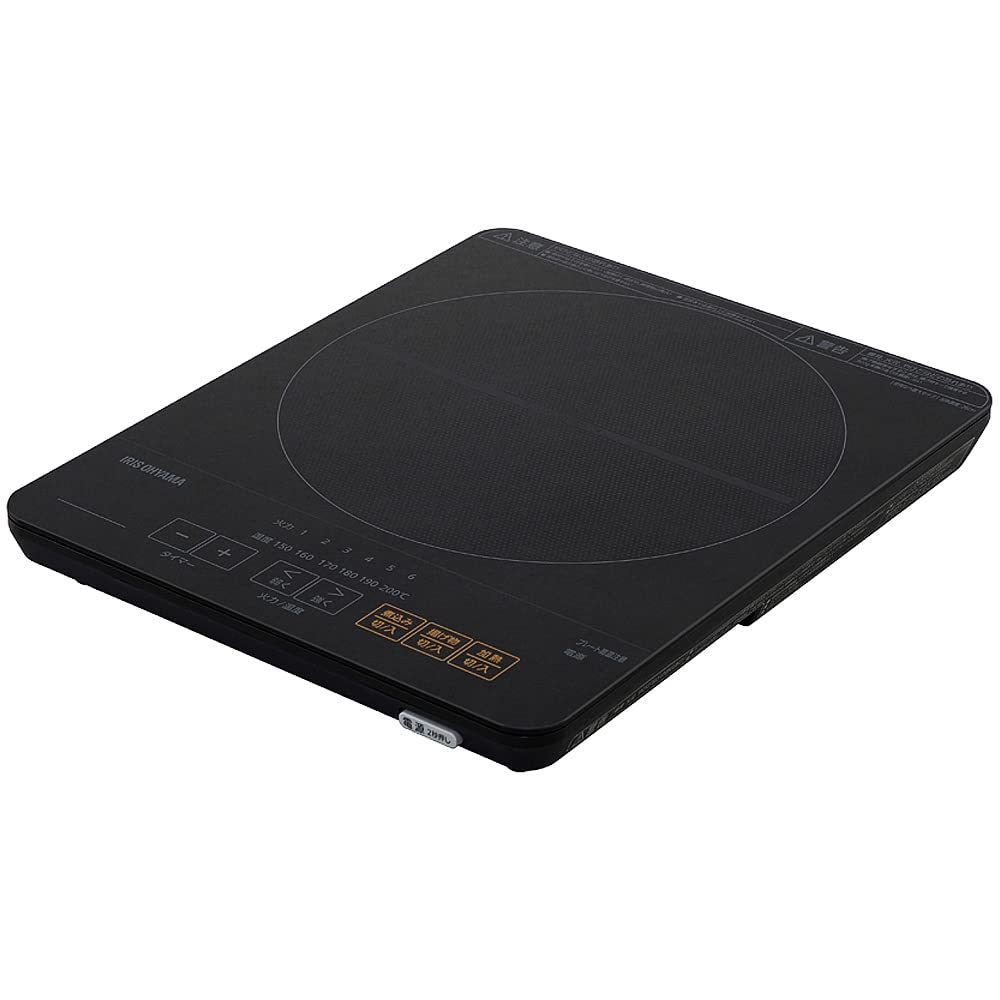 

IRIS OHYAMA IH Варильна панель, Настільна, 1400 Вт, Тонка, Функція таймера, Магнітна вилка, Чорна, IHC-T43-B