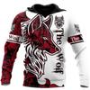 Fox and Wolf 3D Digital Printed Men's Street Trendy Hoodie Sweatshirts
