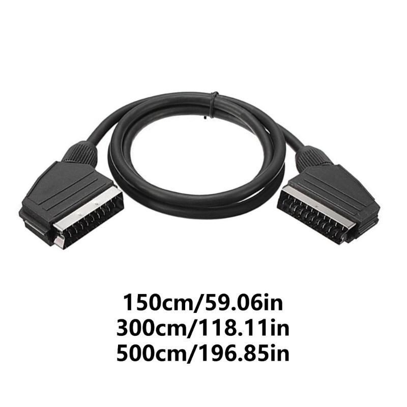 SCART-Stecker auf SCART-Stecker 21-Pin Datenverbindungskabel Scart-Kabel Scart-Schnur Für Videokonverter Spielkonsolen-Zubehör