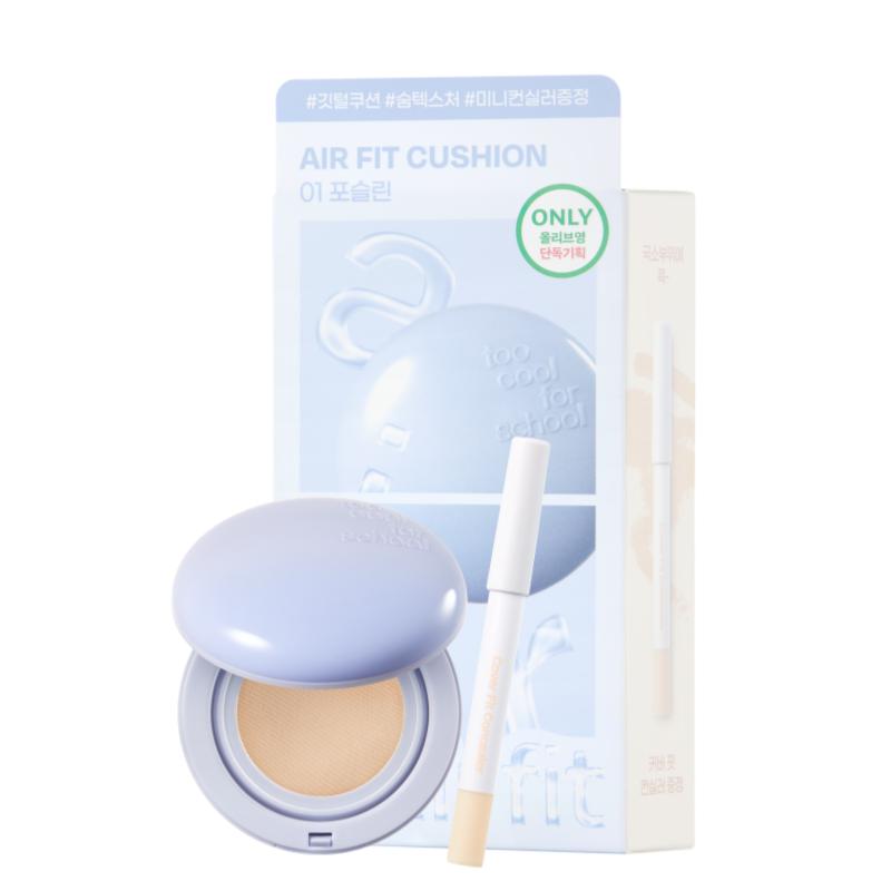 Too cool for school Air Fit Cushion (Main Product + Refill + Mini Concealer)
