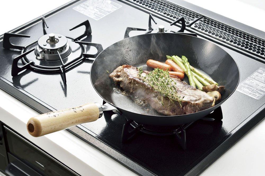 Yokoyama Frying Pan 26cm IH Compatible Iron Nitrided Tsubame-no-Takumi [Sakuragin] ETT-700