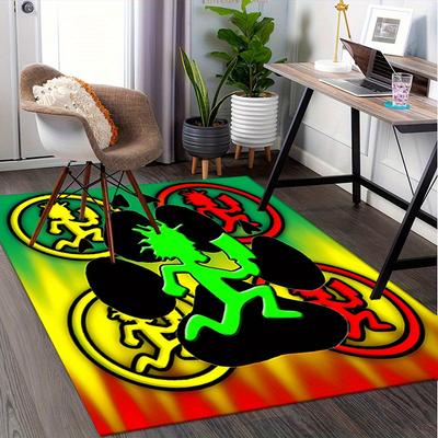 Tanz, Rhythmus, Juggalo Büro Teppich Weich Polyester Eingangsteppich Waschbar Rutschfest Maschinenwaschbar
