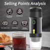 Wireless Portable Espresso Coffee Maker,3-in-1 Capsule/Powder/Electric,20Bar Fast Heat for Car Camping Travel Home Coffee Machin
