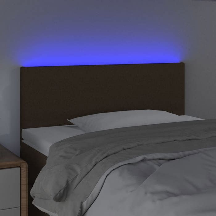 VidaXL LED Headboard Bedroom Furniture Single Bed Accessory Headboard Frame Interior Dark Brown 3121317
