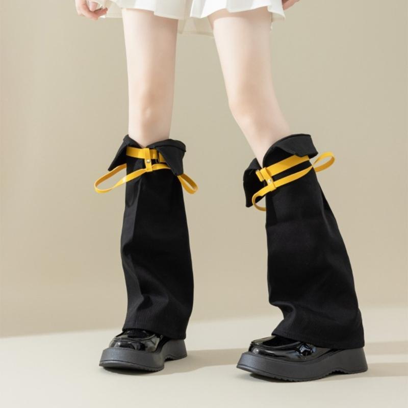 Subkultur Beinstulpen für Damen Mädchen Y2K Beinstulpen Süße Coole Lange Socken Gothic Harajuku Beinwärmer Kniehohe Socken
