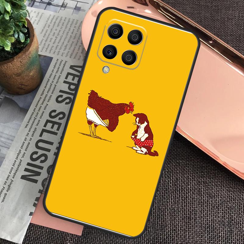 Cartoon Chicken Rooster Case For Samsung Galaxy M20 M15 M55 M31s M51 M21 M11 M13 M33 M53 M52 M32 M12 M14 M34 M54