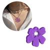 Acrylic Hollow Six Petal Flower Loose Beads Colorful Flower Charm Pendant DIY Accessories Necklaces Earring Jewelry Gift