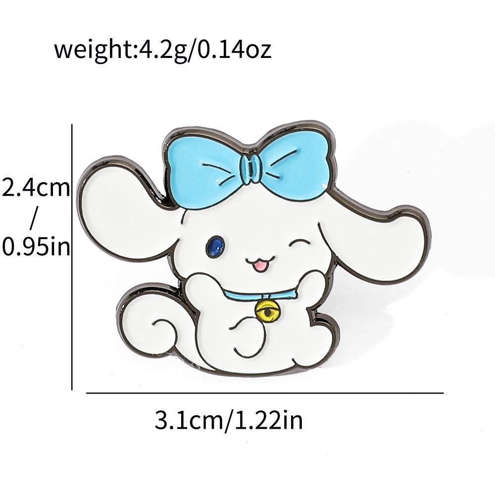 Японский Милый Металлический Значок Sanrio Собачка Пача Мелоди Куроми Большеухий Пес Брошь Аксессуары