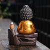 1pc Zen Incense Buddha Waterfall Backflow Incense Burner Incense Stick Holder Home Ornament Decor Zen Decor Tea Pet -No Incense