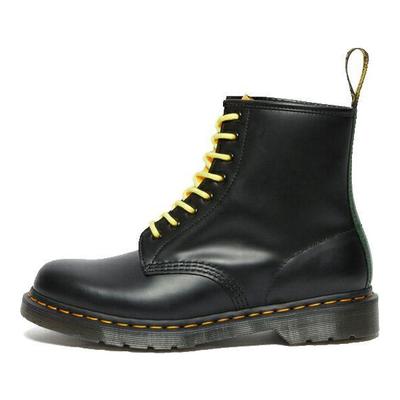 1460 Leder Glänzend Colorblock Kurze Stiefel Unisex-Stiefel Schwarz Grün 27287001