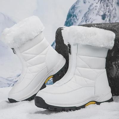Women's Large Cotton Snow Boots: Winter Warm, Non-Slip, Thickened, Plus Velvet Outdoor Boot.