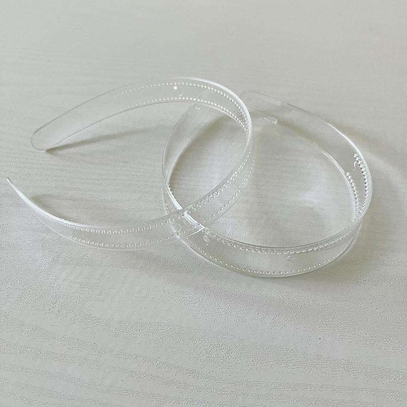 1 ks 8 mm / 12 mm / 20 mm / 25 mm průhledné plastové čelenky se zuby Jednoduché průhledné čelenky pro DIY dámské vlasové doplňky Vlasové obruče