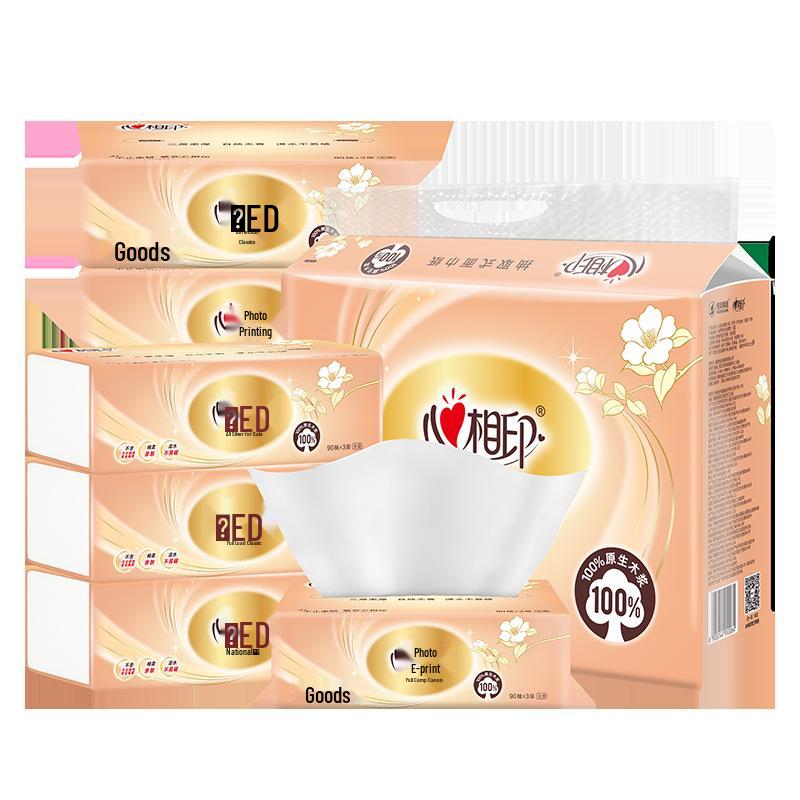 

Xin Xiang Yin Gold Edition 90 Sheets 3-Ply Facial Tissues - Virgin Wood Pulp, Thickened 90 Sheets/Pack