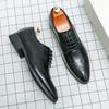 Fashion 2025 New Men Dress Handmade Shoes PU Leather Male Oxford Italian Classic Vintage Lace-up Men's Brogue Shoes Oxford Size 38-46