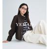 YERAD Women's Vintage Stand-Collar Cropped Faux Leather Jacket
