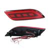Car Flashing 2PCS LED Reflector Rear Bumper tail light Fog Lamp cover Brake Lights lamp For Jeep compass 2017 2018