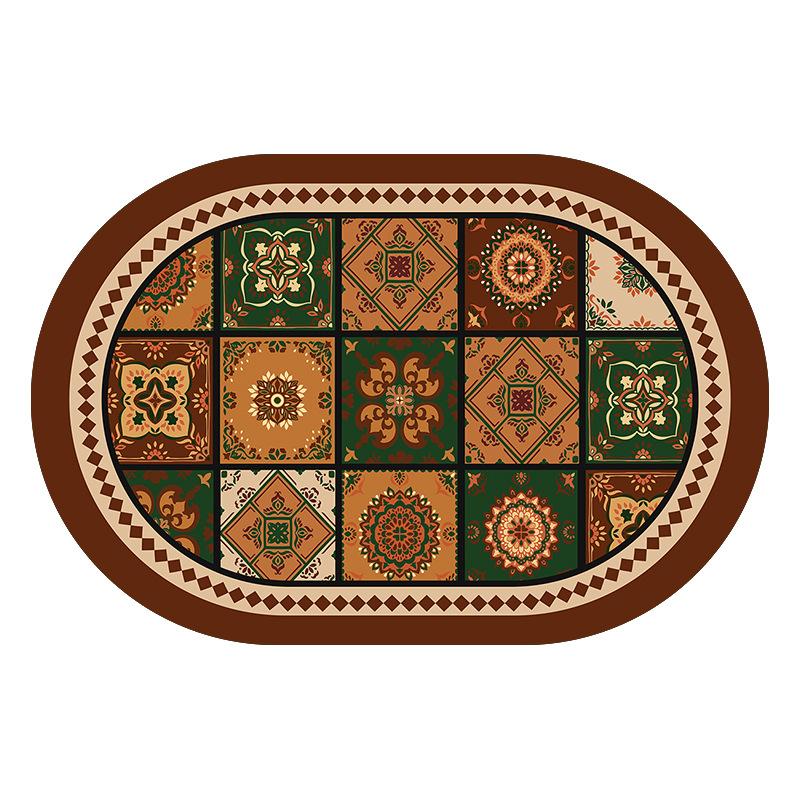 American Retro Bathroom Floor Mat Diatom Mud Absorbent Non-slip Mat Toilet Bathroom Door Non-slip Mat