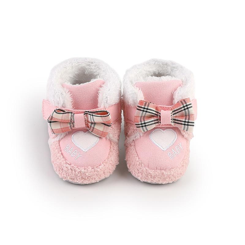 Warm Cartoon Velvet Baby Toddler Shoes for 0-1 Year Olds