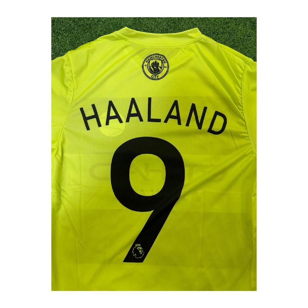 Manchester City H.aaland Special Design Yellow-black Short Sleeve 2024-25 Adult Jersey Vs