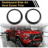 Dashboard Side Air Vent AC Outlet Cover Trim for Chevrolet Colorado for GMC Canyon 2023-2024 Central Dash Air Vent Ring Cover Trims ABS Carbon Fiber
