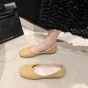 Soft-soled Mary Jane shoes round head shallow mouth spring and summer 2025 new commuter versatile one-word strap single shoes flat women's shoes